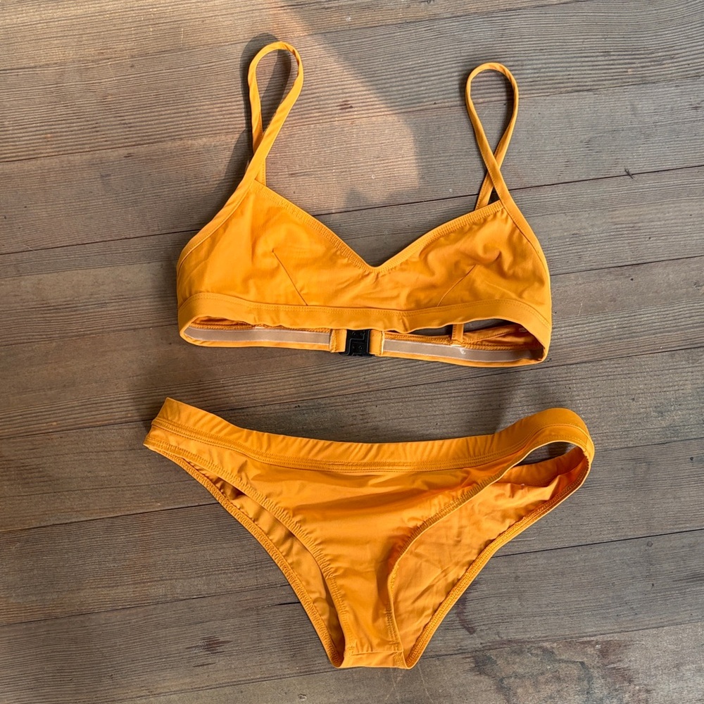 Acne Bright Orange Bikini Set